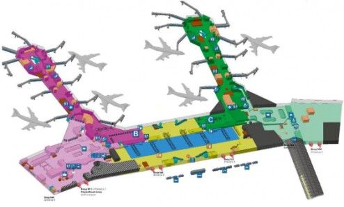 Схема аэропорта Домодедово: