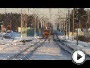 Электропоезд ЭД4М-0359 рейсом Москва-Белорусская - Вязьма прибывает к станции Петелино, Белорусское направление МЖД, Московская область.