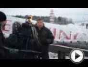 30 декабря 2012 Следующий день после катастрофы Ту-204 во Внуково . Показана работа СМИ, полиции, пожарных и других структур на месте